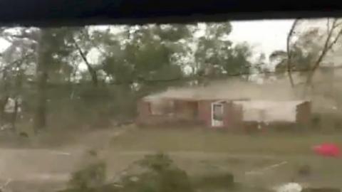 Tornado destroys house