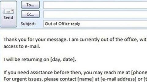 Out of office email