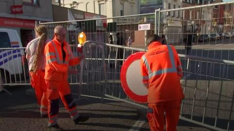 Barriers being removed