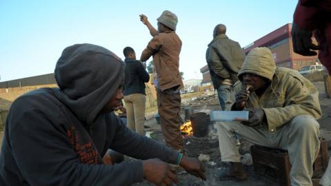 Homeless men in Alexandria