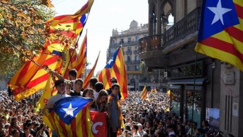 Spain's government has stepped up efforts to halt an independence vote in Catalonia they call illegal.