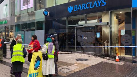 Barclays defaced
