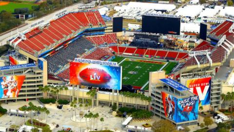 The Raymond James Stadium before Super Bowl 55