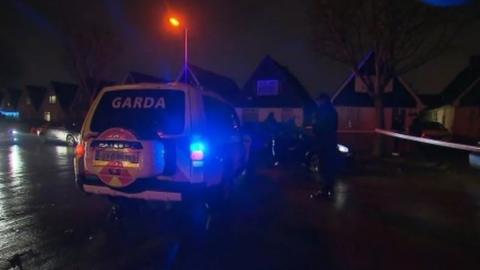 Garda at the scene of a shooting in north Dublin