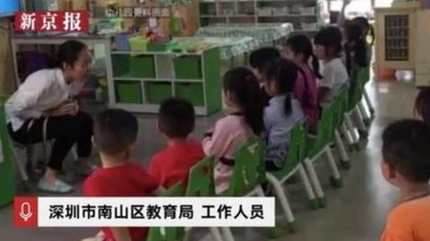 Children in class at a preschool in China