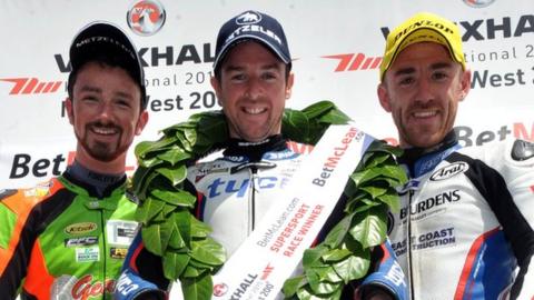 Glenn Irwin, Alastair Seeley and Lee Johnston