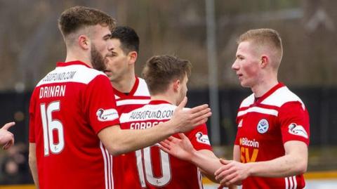 Ayr United celebrate