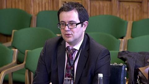 David Henig giving evidence at the NI Affairs committee