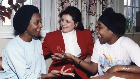 Marjorie Wallace with June and Jennifer Gibbons