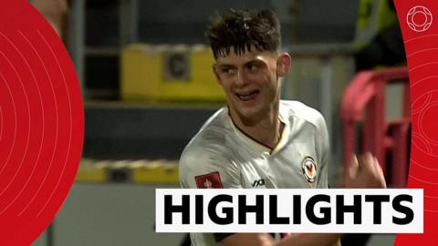 Newport's Seb Palmer-Houlden celebrates his goal against Barnet