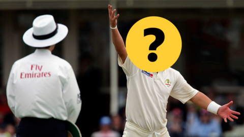 Photo of an Australian bowler with his face hidden