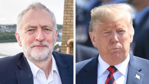 Jeremy Corbyn and Donald Trump