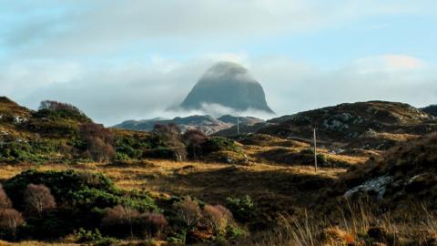 Housing site's view of Suilven