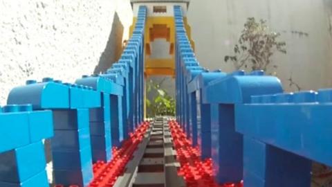 Lego model of Clifton Suspension Bridge