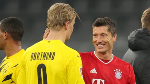 Erling Haaland and Robert Lewandowski