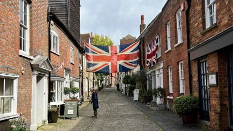 Flag in street