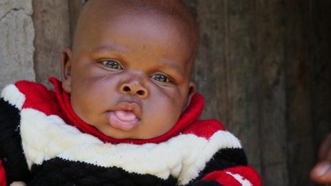 Baby in rural Kenya