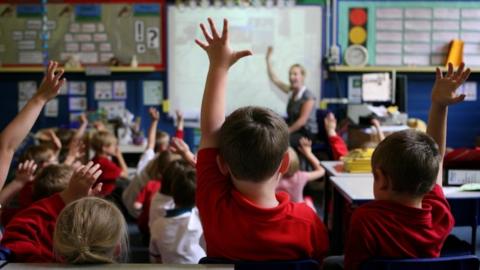 School pupils in a lesson