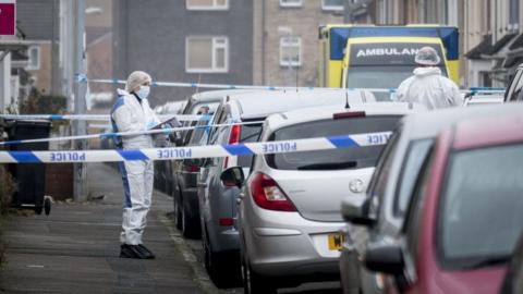 Police activity in Summers Street in Swindon after a fatal shooting