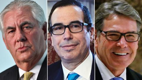 Rex Tillerson, Steve Mnuchin, Rick Perry