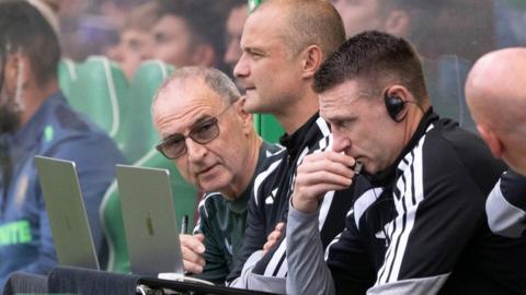 Celtic's Martin O'Neill and Sean Maloney