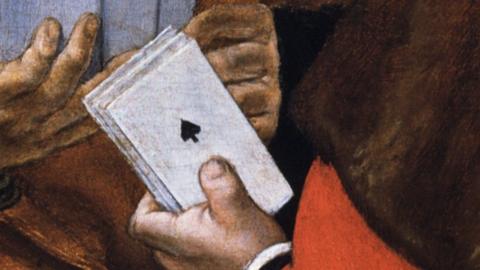 Detail from The Card Players After Lucas van Leyden