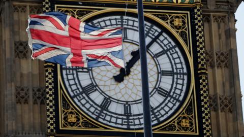 Union flag and Big Ben