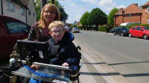 Josh Higginbottom and mum Sharon Davis