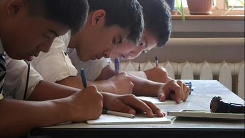 Pupils at one of the Gulen linked schools in the Kyrgyz capital Bishkek are taught in Kyrgyz, English and Turkish