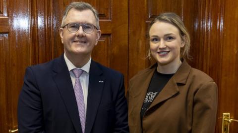 DUP party leader Sir Jeffrey Donalson and Cheryl Brownlee