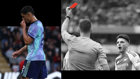 Arsenal red cards