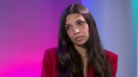 Faiza Shaheen talking on BBC Newsnight