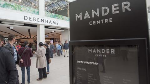 Mander Centre sign