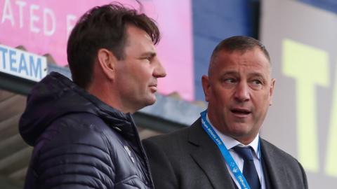 Carlisle Manager Chris Beech and Director David Holdsworth