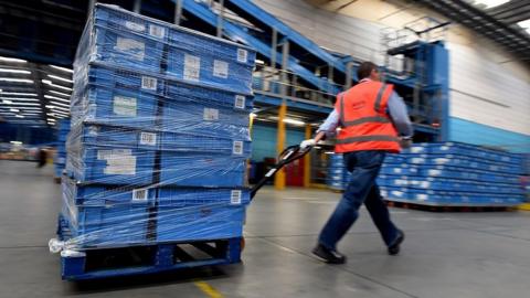 Worker in warehouse