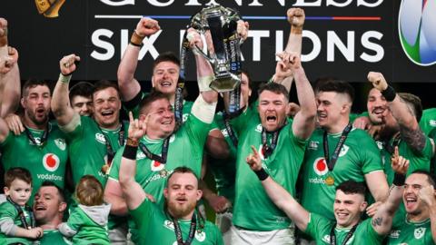 Ireland lift the trophy