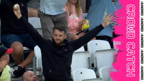 Trent Bridge spectator celebrates