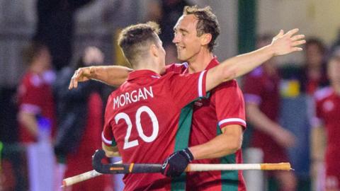 Jolyon Morgan and Lewis Prosser of Wales men's hockey team