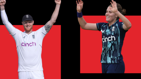 Split image of Ben Stokes and Nat Sciver
