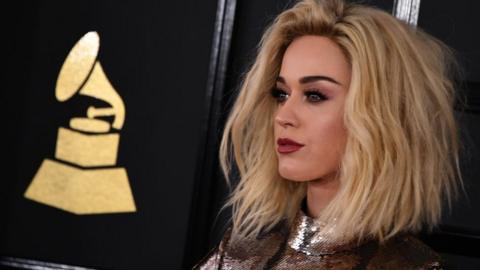 Katy Perry pictured at the 59th Grammy Awards on February 12, 2017, in Los Angeles