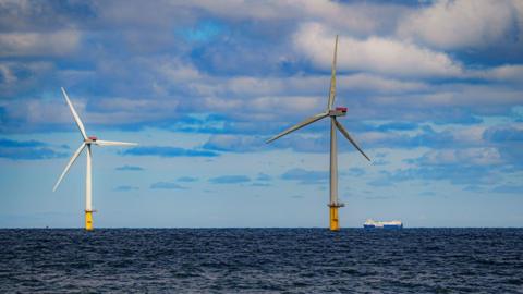 Wind farm in Liverpool Bay