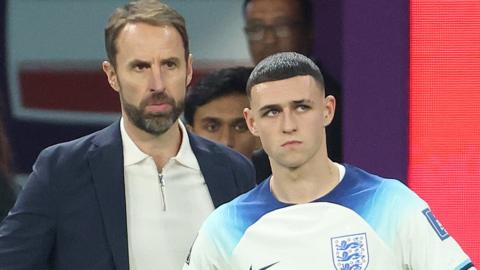 Phil Foden and Gareth Southgate