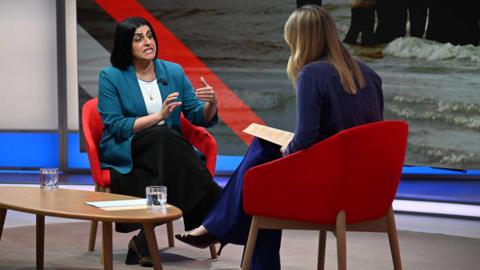Shabana Mahmood speaking to Laura Kuenssberg.