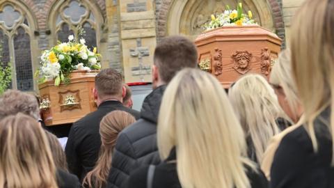 Joint funeral for siblings Christine and Dan McKane at The Church of The Immaculate Conception in Strabane