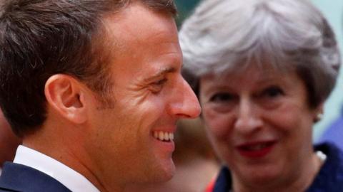 Theresa May and Emmanuel Macron