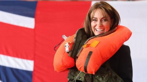 The Princess of Wales during a visit Royal Naval Air Station (RNAS) Yeovilton, near Yeovil in Somerset.