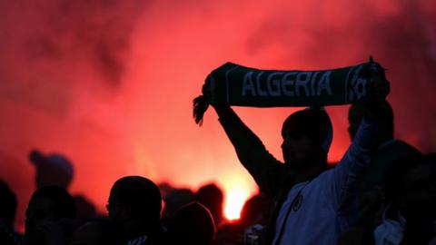 A football fan in Algeria