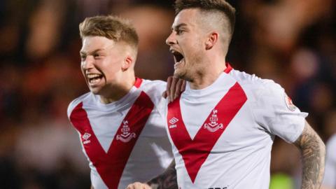 Airdrieonians celebrate