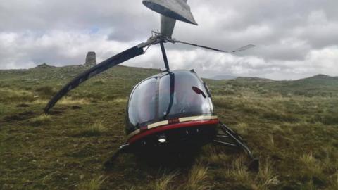 crashed helicopter on Rhobell Fawr