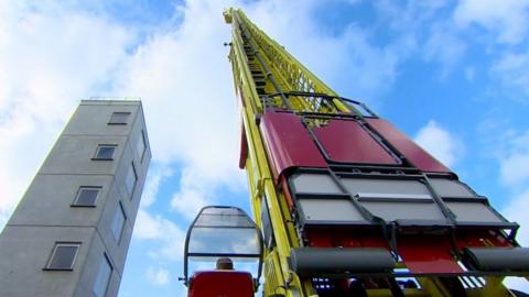 London Fire Brigade crane